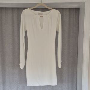 Sexy White Long Sleeve Dress